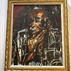 Portrait africain américain Homme noir Modernisme Expressionnisme Maître Morgan