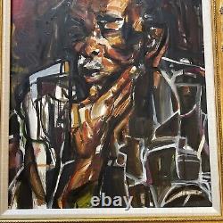 Portrait africain américain Homme noir Modernisme Expressionnisme Maître Morgan