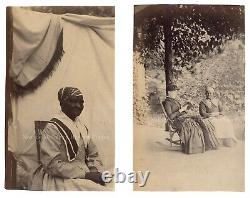 Portraits de travail de femmes afro-américaines du 19e siècle - Photos albuminées de Nouvelle-Angleterre