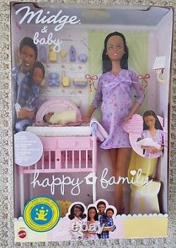 Poupée Barbie AA de la famille heureuse Midge NRFB