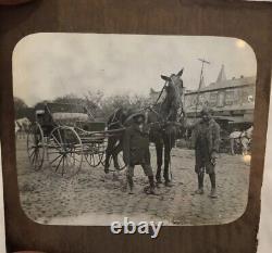 Rare Antique 1800s Penn État Africain-américain Histoire Sociale Toboggan Deux Garçons