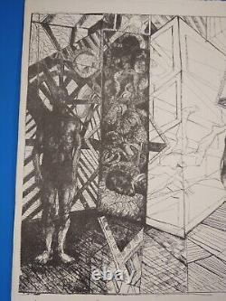 Rare Lithographie Originale par le Célèbre Artiste Afro-Américain Louis Delsarte