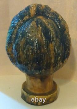 Sculpture de buste en poterie d'une femme afro-américaine des années 1940 par J Waggoner (1927-2012)