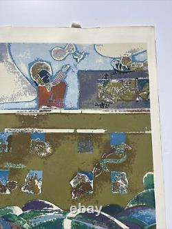 Sérigraphie Romare Bearden Grand 40 L'Arche de Noé Artiste africain-américain noir