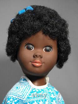 Shindana USA 1969 African American Black Malaika Doll 15talles Yeux Peints