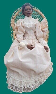 Signé K Germany Ltd Ed Daddy's Long Legs Doll Esther 3208 Avec La Chaise Orig Rare