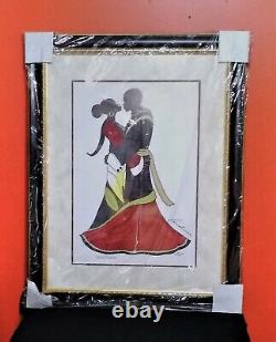 Soulmates By Andre Thompson African American Matted And Framed Art #640/1200