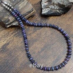 South African Sugilite Banc Navajo Saucer Pearl Collier De Perles Sterling