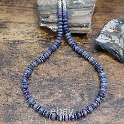 South African Sugilite Banc Navajo Saucer Pearl Collier De Perles Sterling