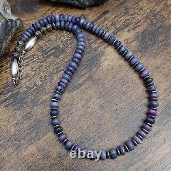 South African Sugilite Banc Navajo Saucer Pearl Collier De Perles Sterling