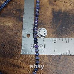 South African Sugilite Banc Navajo Saucer Pearl Collier De Perles Sterling