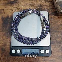 South African Sugilite Banc Navajo Saucer Pearl Collier De Perles Sterling