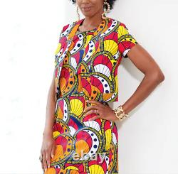 Taille 8 Ashro Fierté ethnique africaine américaine Kadri High Low Imprimer Robe Veste
