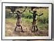 Tribu Africaine Omo, 23 Photographies Encadrées, 2 Jeunes Femmes Dansent Et Se Donnent La Main Haut, Sud-ouest De L'Éthiopie.
