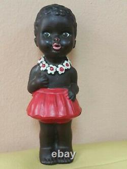 Vintage Toy Africain Afro American Doll Boy Dvp Danemark Us N12 Vinyl 40cm 16